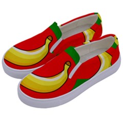 Banana Republic Flags Yellow Red Kids  Canvas Slip Ons by HermanTelo