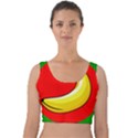 Banana Republic Flags Yellow Red Velvet Crop Top View1