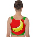 Banana Republic Flags Yellow Red Velvet Crop Top View2