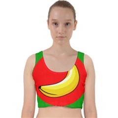 Banana Republic Flags Yellow Red Velvet Racer Back Crop Top