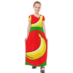 Banana Republic Flags Yellow Red Kids  Short Sleeve Maxi Dress