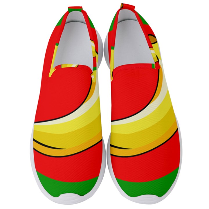 Banana Republic Flags Yellow Red Men s Slip On Sneakers