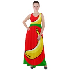 Banana Republic Flags Yellow Red Empire Waist Velour Maxi Dress