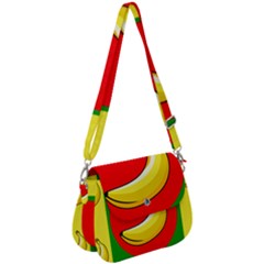 Banana Republic Flags Yellow Red Saddle Handbag