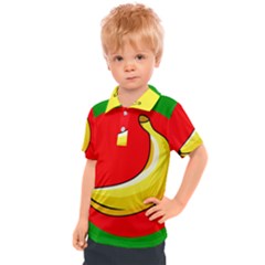 Banana Republic Flags Yellow Red Kids  Polo Tee