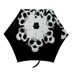 Halloween Horror Skeleton Skull Mini Folding Umbrellas by HermanTelo