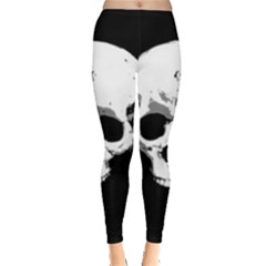 Halloween Horror Skeleton Skull Leggings  by HermanTelo