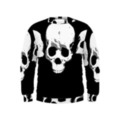 Halloween Horror Skeleton Skull Kids  Sweatshirt by HermanTelo