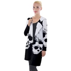 Halloween Horror Skeleton Skull Hooded Pocket Cardigan