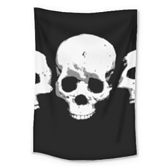 Halloween Horror Skeleton Skull Large Tapestry