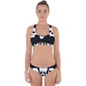 Halloween Horror Skeleton Skull Cross Back Hipster Bikini Set View1