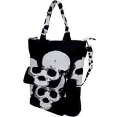 Halloween Horror Skeleton Skull Shoulder Tote Bag by HermanTelo