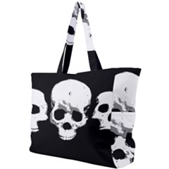 Halloween Horror Skeleton Skull Simple Shoulder Bag by HermanTelo