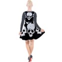 Halloween Horror Skeleton Skull Plunge Pinafore Velour Dress View2