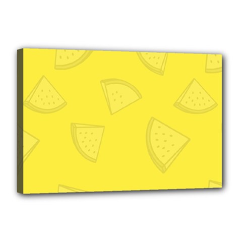 Yellow Pineapple Background Canvas 18  X 12  (stretched)