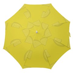 Yellow Pineapple Background Straight Umbrellas