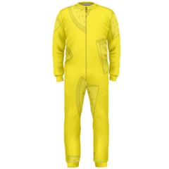 Yellow Pineapple Background Onepiece Jumpsuit (men) 