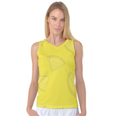 Yellow Pineapple Background Women s Basketball Tank Top