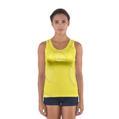 Yellow Pineapple Background Sport Tank Top 