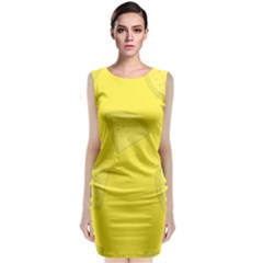 Yellow Pineapple Background Classic Sleeveless Midi Dress by HermanTelo