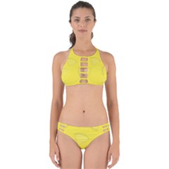 Yellow Pineapple Background Perfectly Cut Out Bikini Set