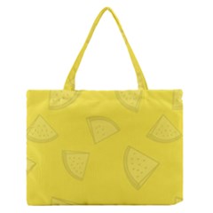 Yellow Pineapple Background Zipper Medium Tote Bag