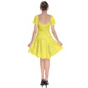 Yellow Pineapple Background Short Sleeve Bardot Dress View2