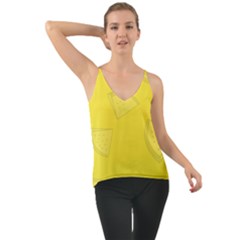 Yellow Pineapple Background Chiffon Cami