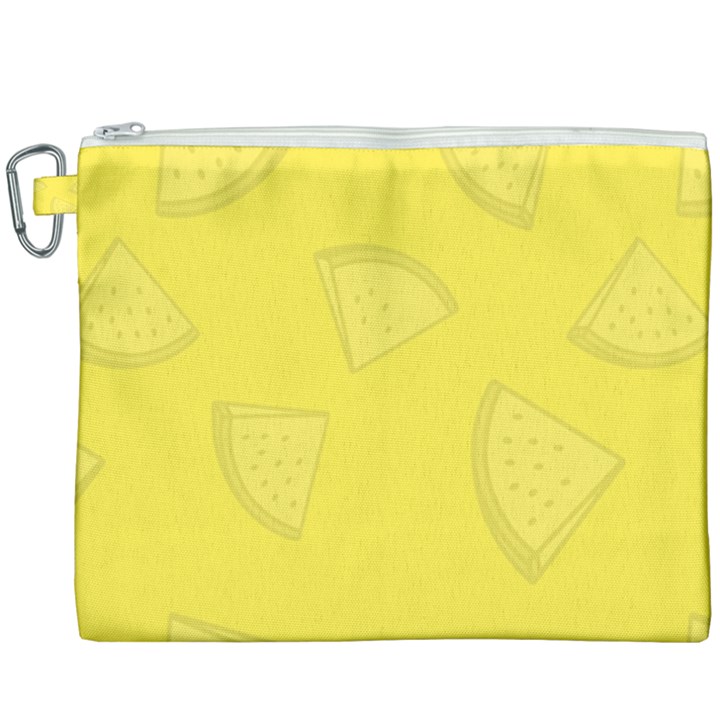 Yellow Pineapple Background Canvas Cosmetic Bag (XXXL)