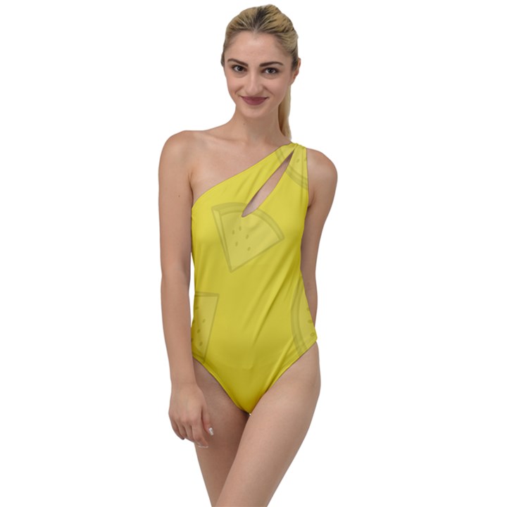 Yellow Pineapple Background To One Side Swimsuit