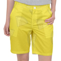 Yellow Pineapple Background Pocket Shorts by HermanTelo