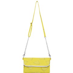 Yellow Pineapple Background Mini Crossbody Handbag by HermanTelo