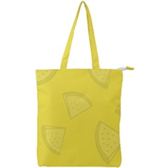 Yellow Pineapple Background Double Zip Up Tote Bag