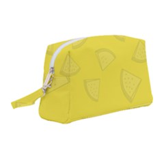 Yellow Pineapple Background Wristlet Pouch Bag (medium)