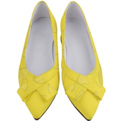 Yellow Pineapple Background Women s Bow Heels