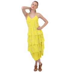 Yellow Pineapple Background Layered Bottom Dress by HermanTelo