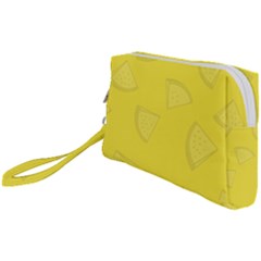 Yellow Pineapple Background Wristlet Pouch Bag (small)