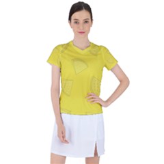 Yellow Pineapple Background Women s Sports Top