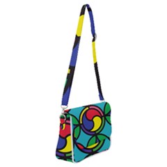 Colors Patterns Scales Geometry Shoulder Bag With Back Zipper