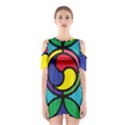 Colors Patterns Scales Geometry Shoulder Cutout One Piece Dress View1