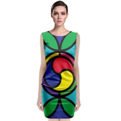 Colors Patterns Scales Geometry Classic Sleeveless Midi Dress