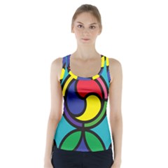 Colors Patterns Scales Geometry Racer Back Sports Top