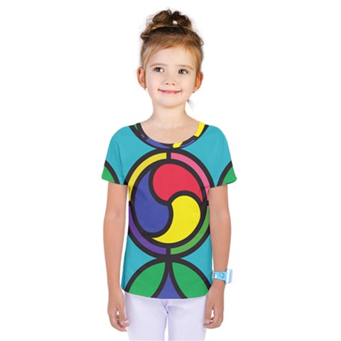 Colors Patterns Scales Geometry Kids  One Piece Tee by HermanTelo