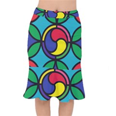 Colors Patterns Scales Geometry Short Mermaid Skirt