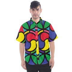 Colors Patterns Scales Geometry Men s Short Sleeve Shirt