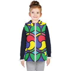 Colors Patterns Scales Geometry Kids  Hooded Puffer Vest