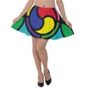 Colors Patterns Scales Geometry Velvet Skater Skirt View1