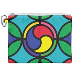 Colors Patterns Scales Geometry Canvas Cosmetic Bag (xxl)