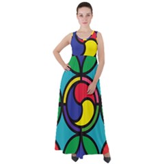 Colors Patterns Scales Geometry Empire Waist Velour Maxi Dress