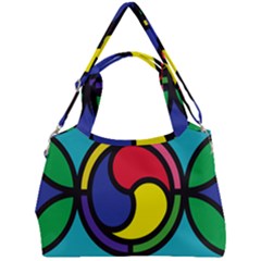 Colors Patterns Scales Geometry Double Compartment Shoulder Bag